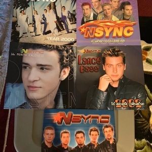 (5) Vintage *NSYNC Calendars 2000-2002 Justin Timberlake Lance Bass